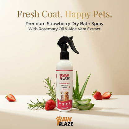 PawBlaze Strawberry Dry Bath (250Ml)