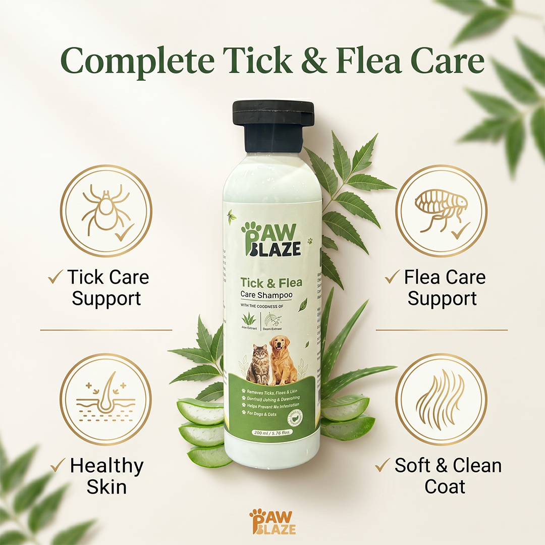 PawBlaze Tick & Flea Care Shampoo(200Ml)