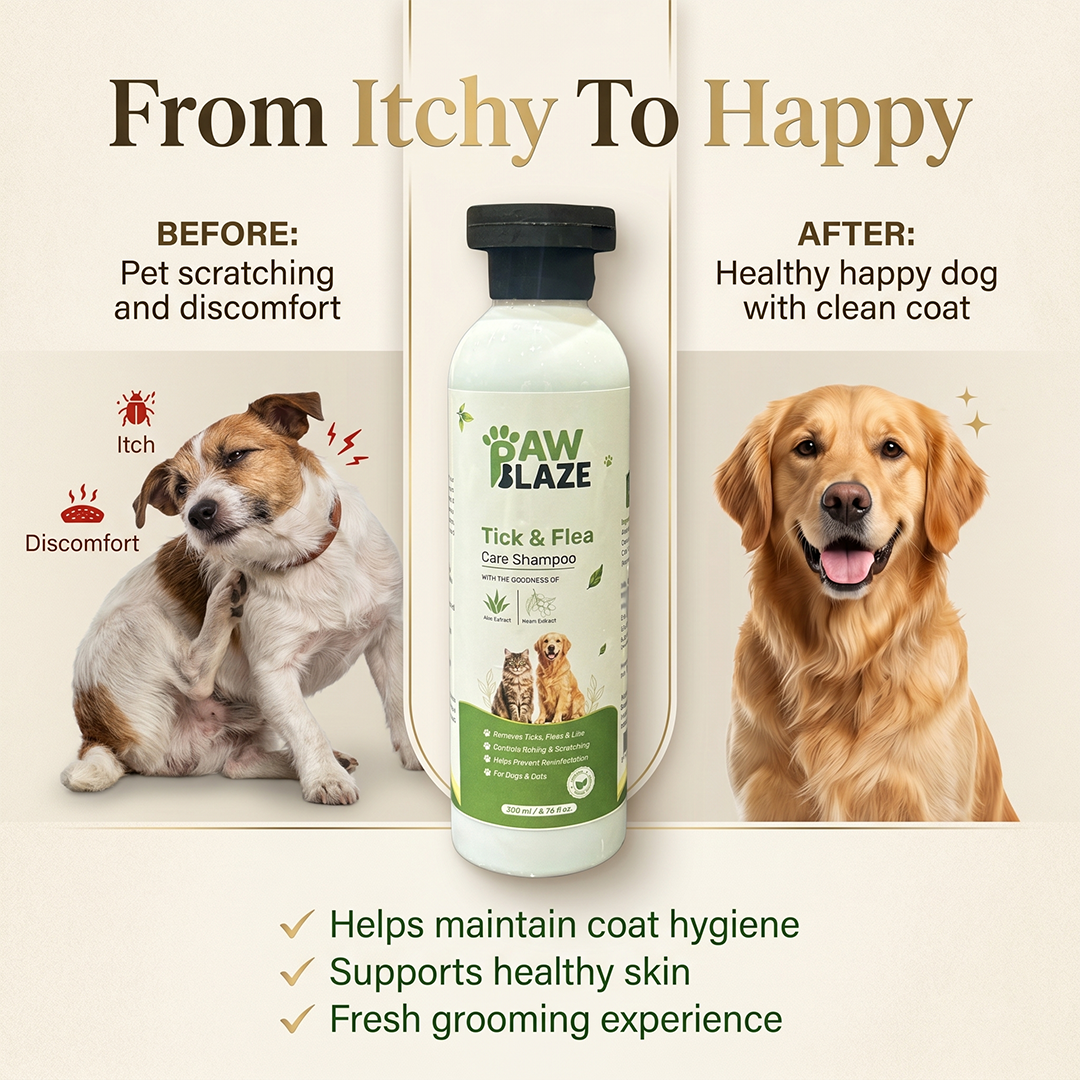 PawBlaze Tick & Flea Care Shampoo(200Ml)