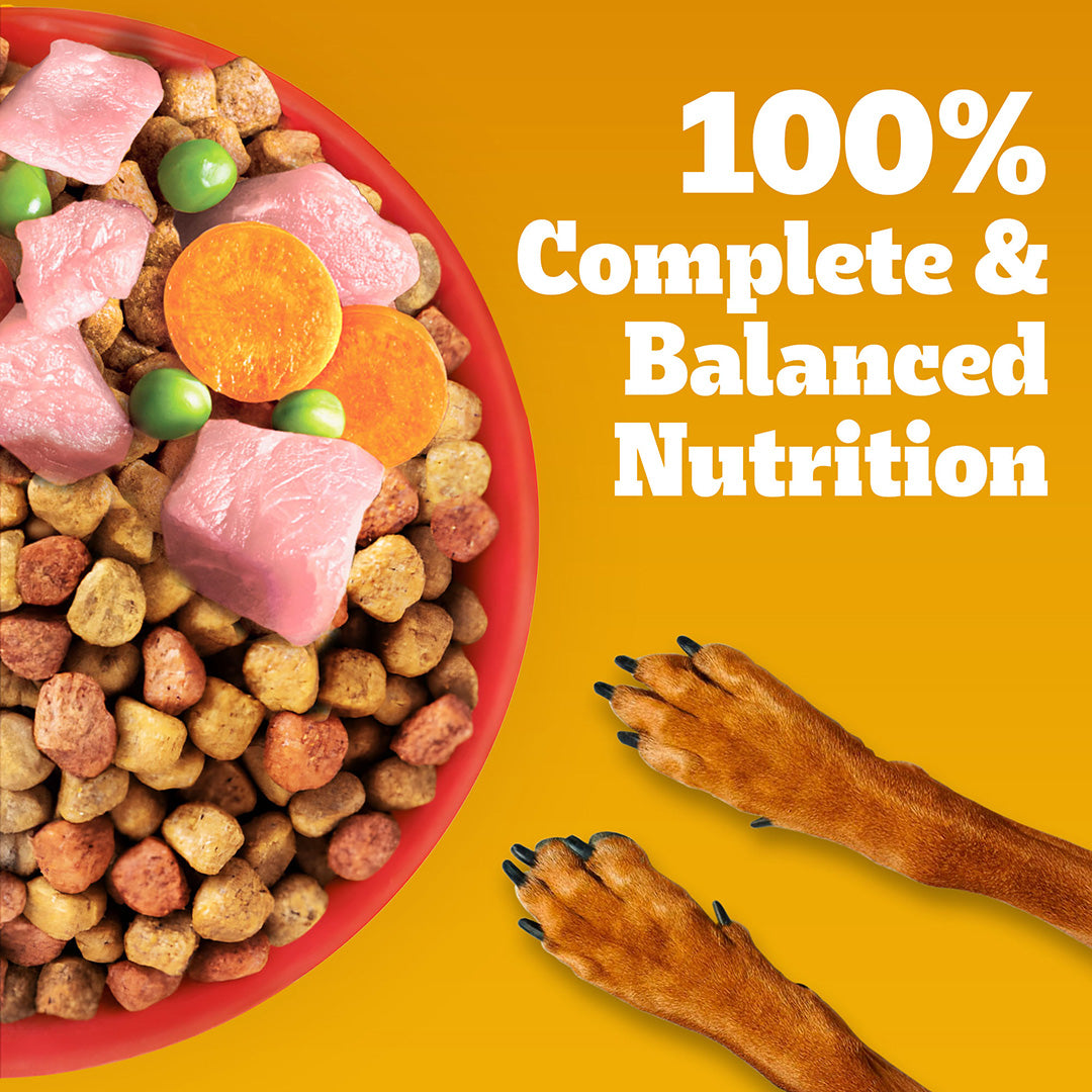 Pedigree Adult Dry Dog Food, Chicken & Vegetables, 1 kg, Contains 37 Essential Nutrients, 100% Complete & Balanced Food for Adult Dogs