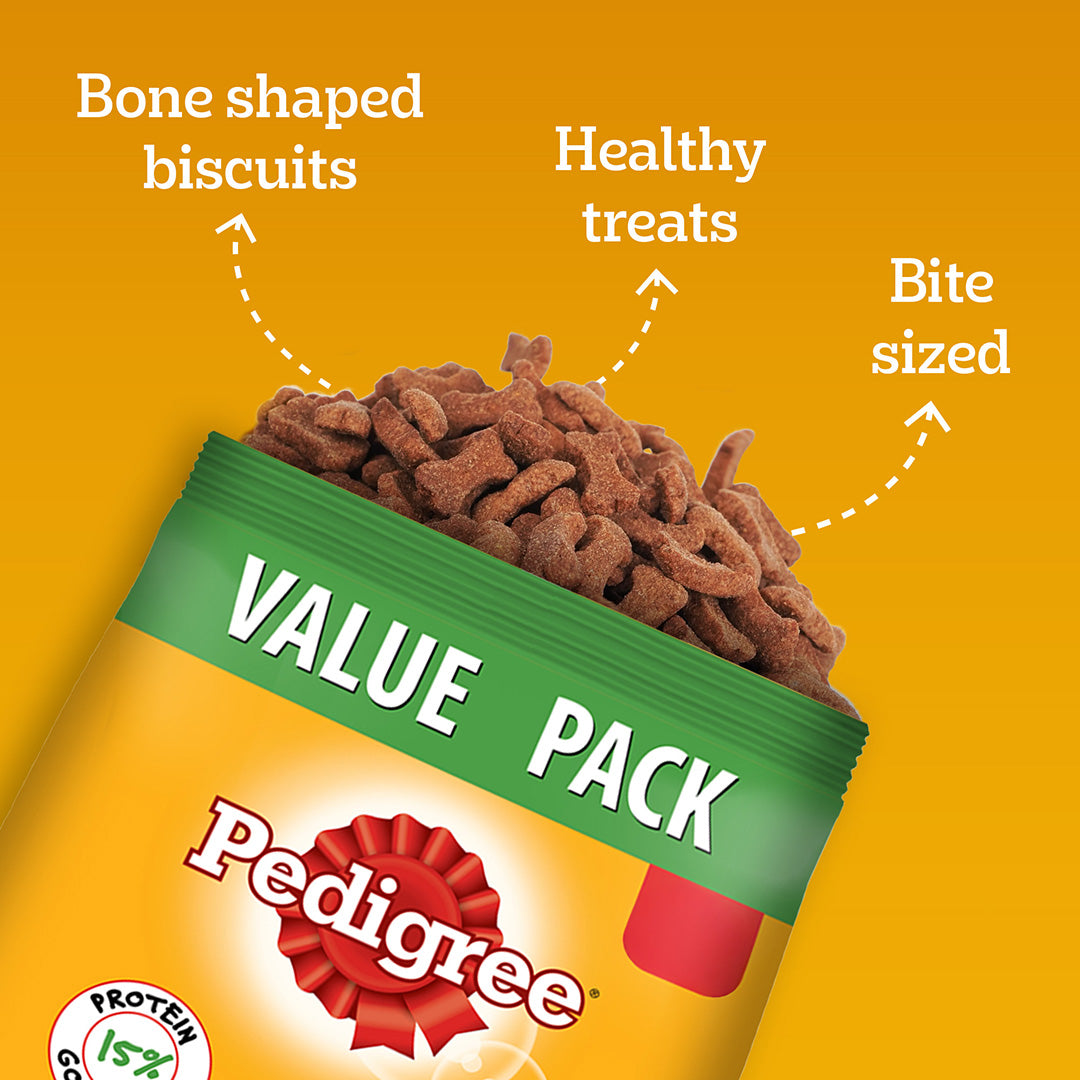 Pedigree Biscrok Biscuits Dog Treat (Above 4 Months), Milk and Chicken Flavor, 500g Pack