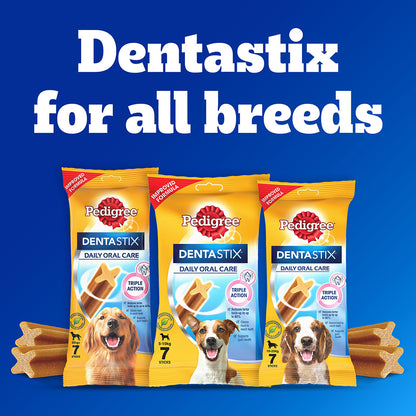 Pedigree Dentastix Dog Treat Oral Care for Adult Small Breed (5-10 kg), (7 Sticks) 110g Weekly Pack