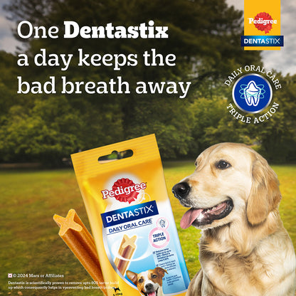 Pedigree Dentastix Dog Treat Oral Care for Adult Small Breed (5-10 kg), (7 Sticks) 110g Weekly Pack