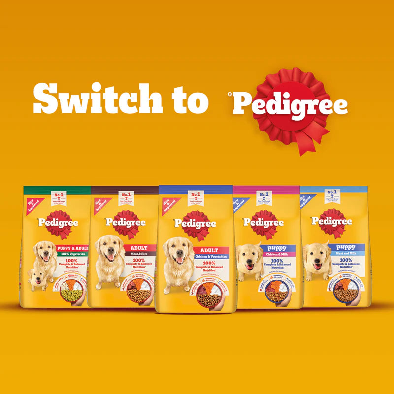 Pedigree Adult Dry Dog Food Food, Meat & Rice, 2.8kg Pack