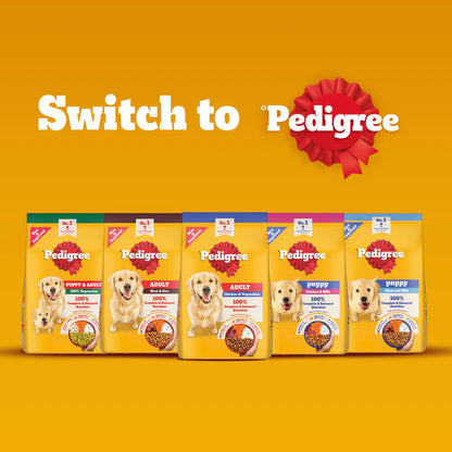 Pedigree Adult Dry Dog Food Food, Meat & Rice, 2.8kg Pack