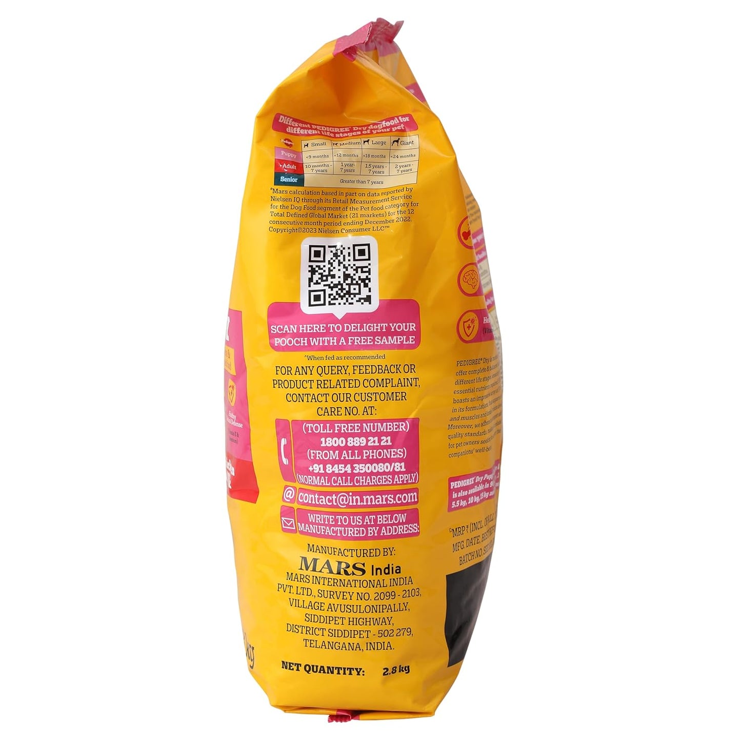 Pedigree Puppy Dry Dog Food, Chicken & Milk, 2.8 kg, Contains 37 Essential Nutrients, 100% Complete & Balanced Food for Puppies