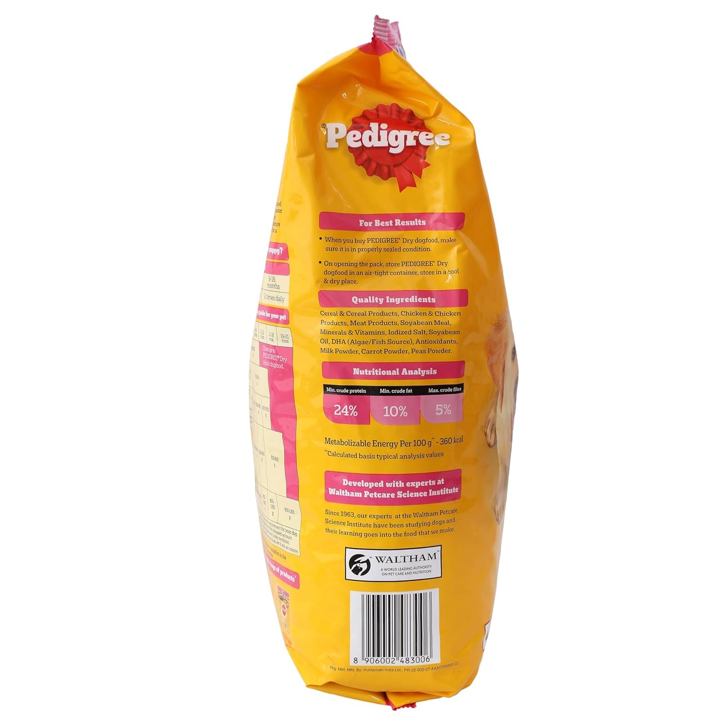 Pedigree Puppy Dry Dog Food, Chicken & Milk, 2.8 kg, Contains 37 Essential Nutrients, 100% Complete & Balanced Food for Puppies
