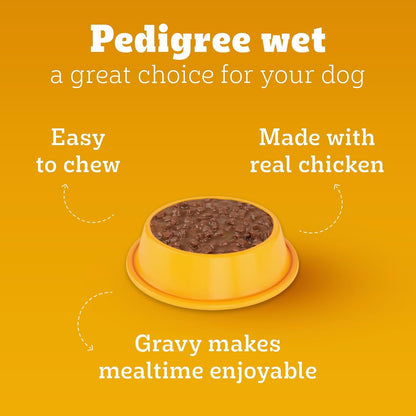 Pedigree Puppy Wet Dog Food, Chicken Liver in Loaf with Vegetables, 70 g, Supports Healthy Immune System, Complete & Balanced Nutrition for Puppies