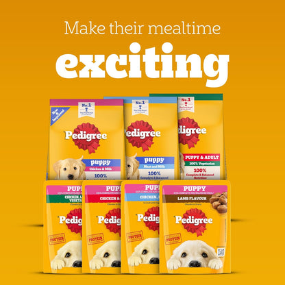 Pedigree Puppy Wet Dog Food, Chicken Liver in Loaf with Vegetables, 70 g, Supports Healthy Immune System, Complete & Balanced Nutrition for Puppies