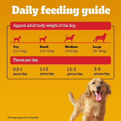 Pedigree Tasty Jerky Dog Treat, Roasted Lamb Flavour, 70 g, Jerky-style Treats for Bonding, Low-fat and High-protein* Dog Treats