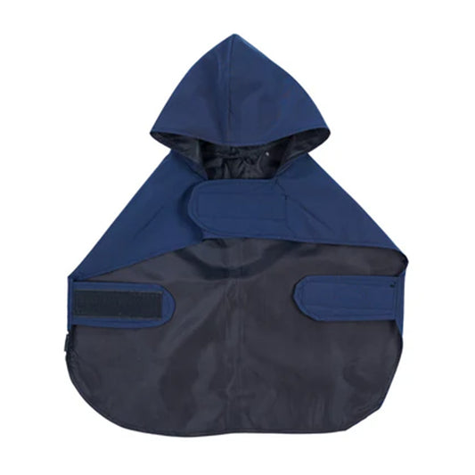 Petsnugs 100% Waterproof Adjustable Navy Blue Raincoat for Dogs
