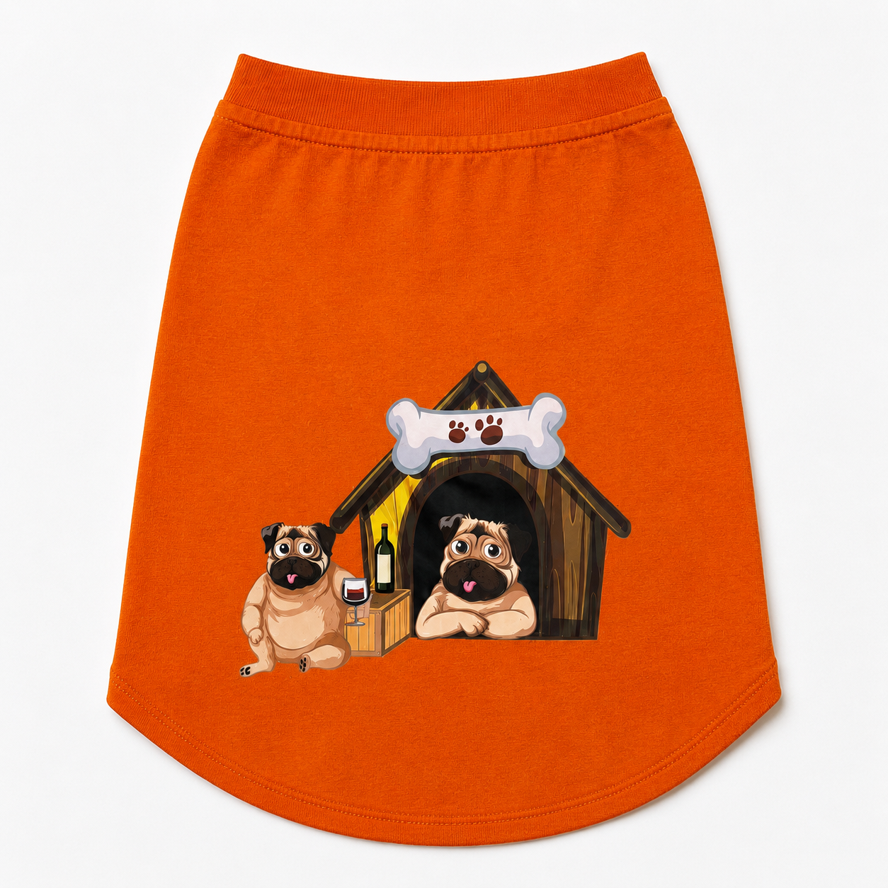 Petsnugs Premium Orange Printed Dog & Cat T-Shirt