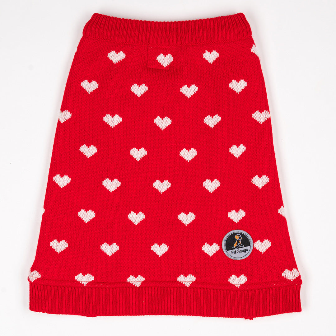 Petsnugs Red Heart Sweater for Dogs