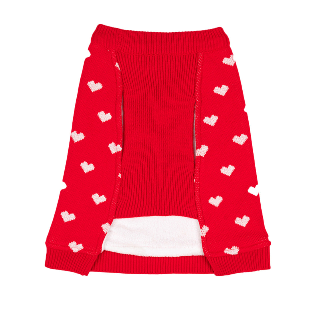Petsnugs Red Heart Sweater for Dogs