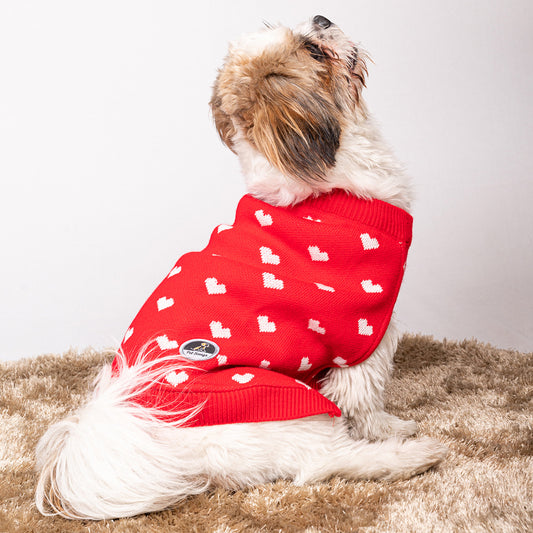 Petsnugs Red Heart Sweater for Dogs