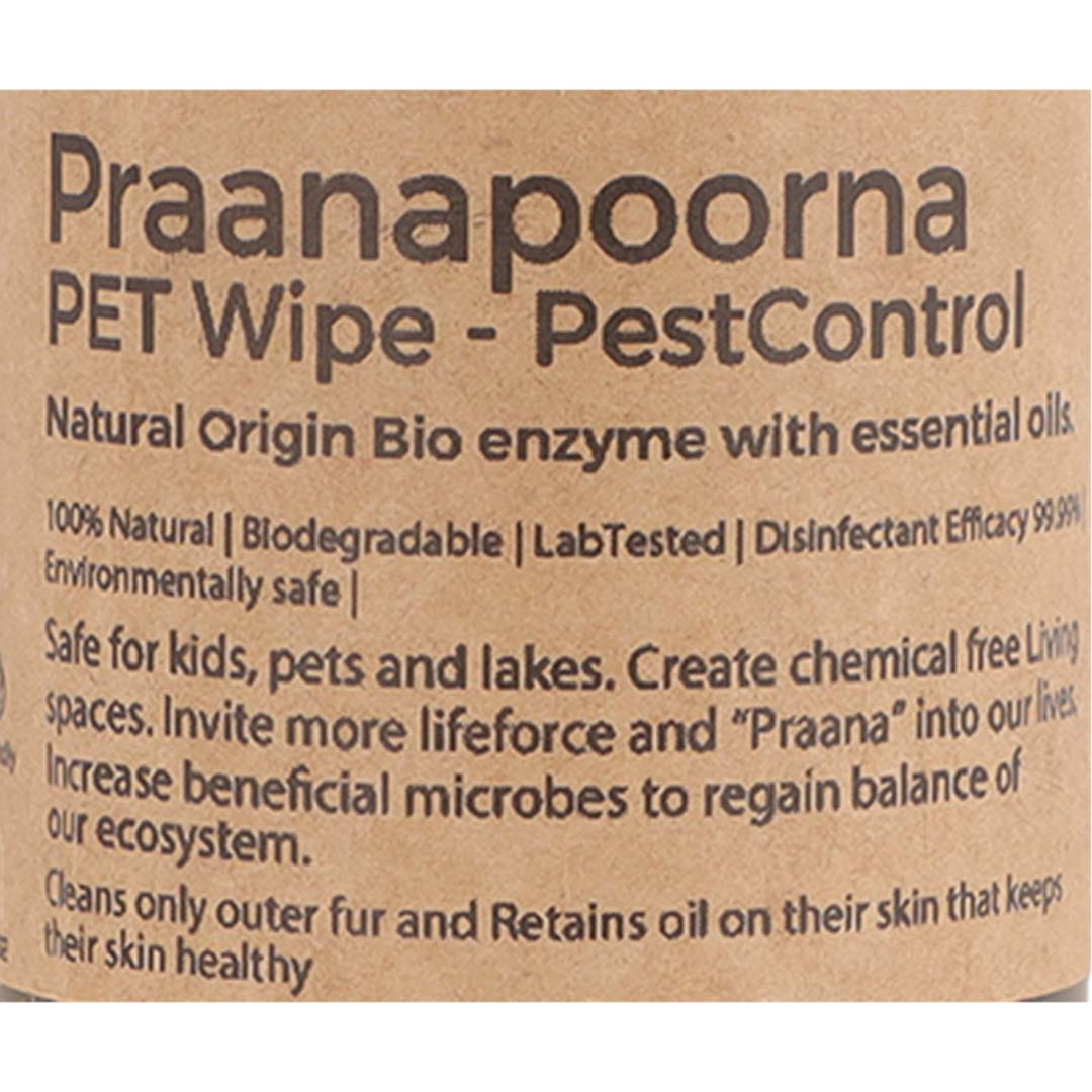 Praanapoorna 100% Natural Pet Wipe Pestcontrol - 350ml