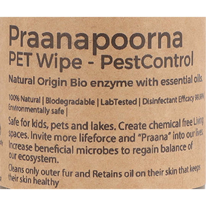 Praanapoorna 100% Natural Pet Wipe Pestcontrol - 350ml