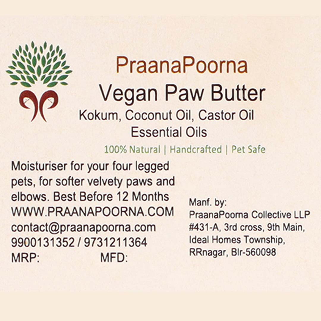 Praanapoorna 100% Natural Paw Butter Vegan - 40g