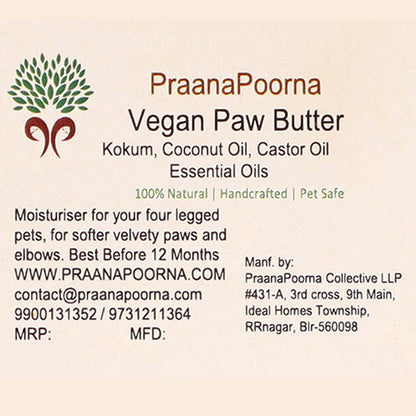 Praanapoorna 100% Natural Paw Butter Vegan - 40g