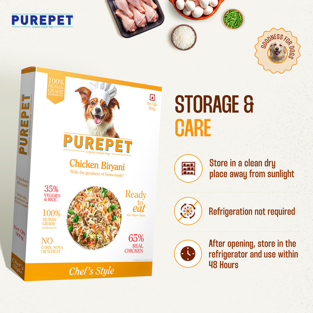 PurePet Chicken Biryani Fresh Dog Food, 300gm