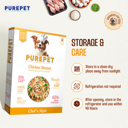 PurePet Chicken Biryani Fresh Dog Food, 300gm