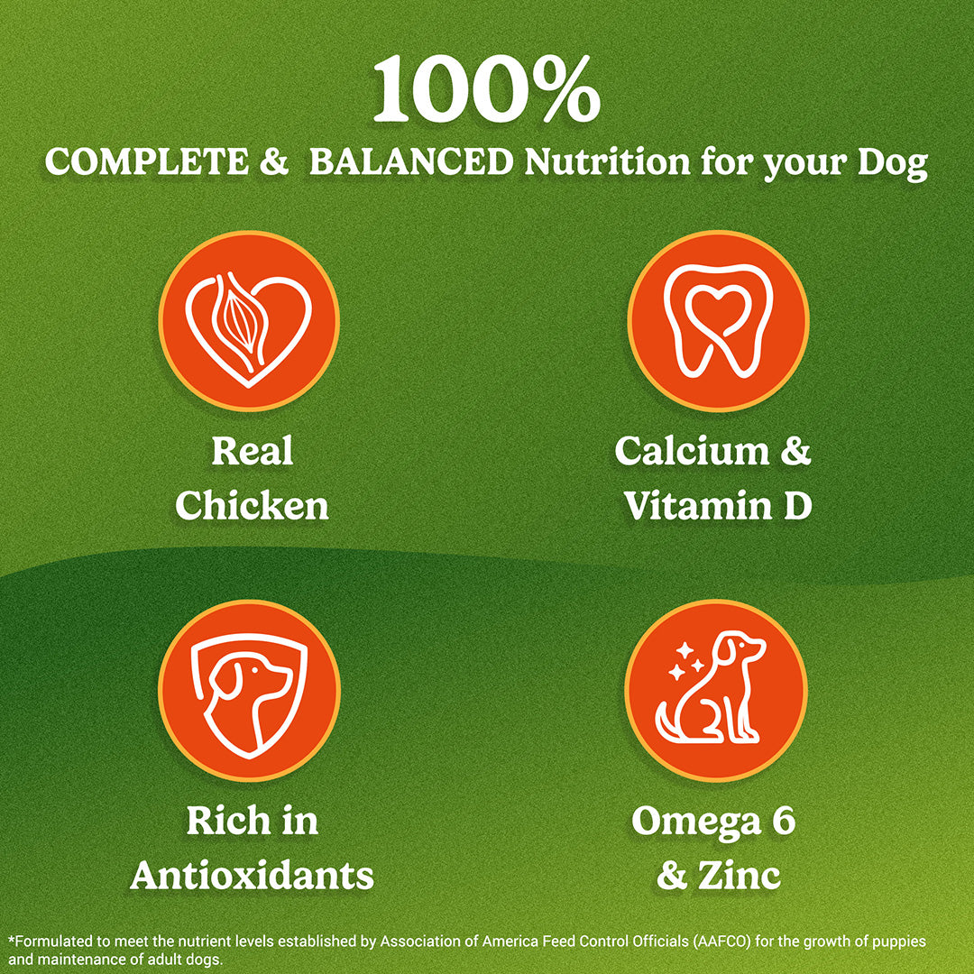Purina Friskies Chicken Adult Dog Food, Dry Dog Food, Balanced Nutrition, 2.5 kg