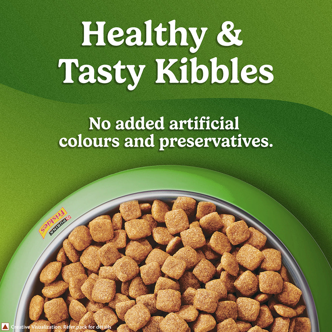 Purina Friskies Chicken Puppy Food, Dry Puppy Food, Balanced Nutrition, 1 kg