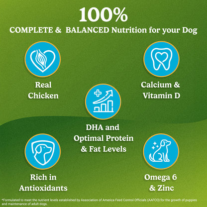 Purina Friskies Chicken Puppy Food, Dry Puppy Food, Balanced Nutrition, 1 kg