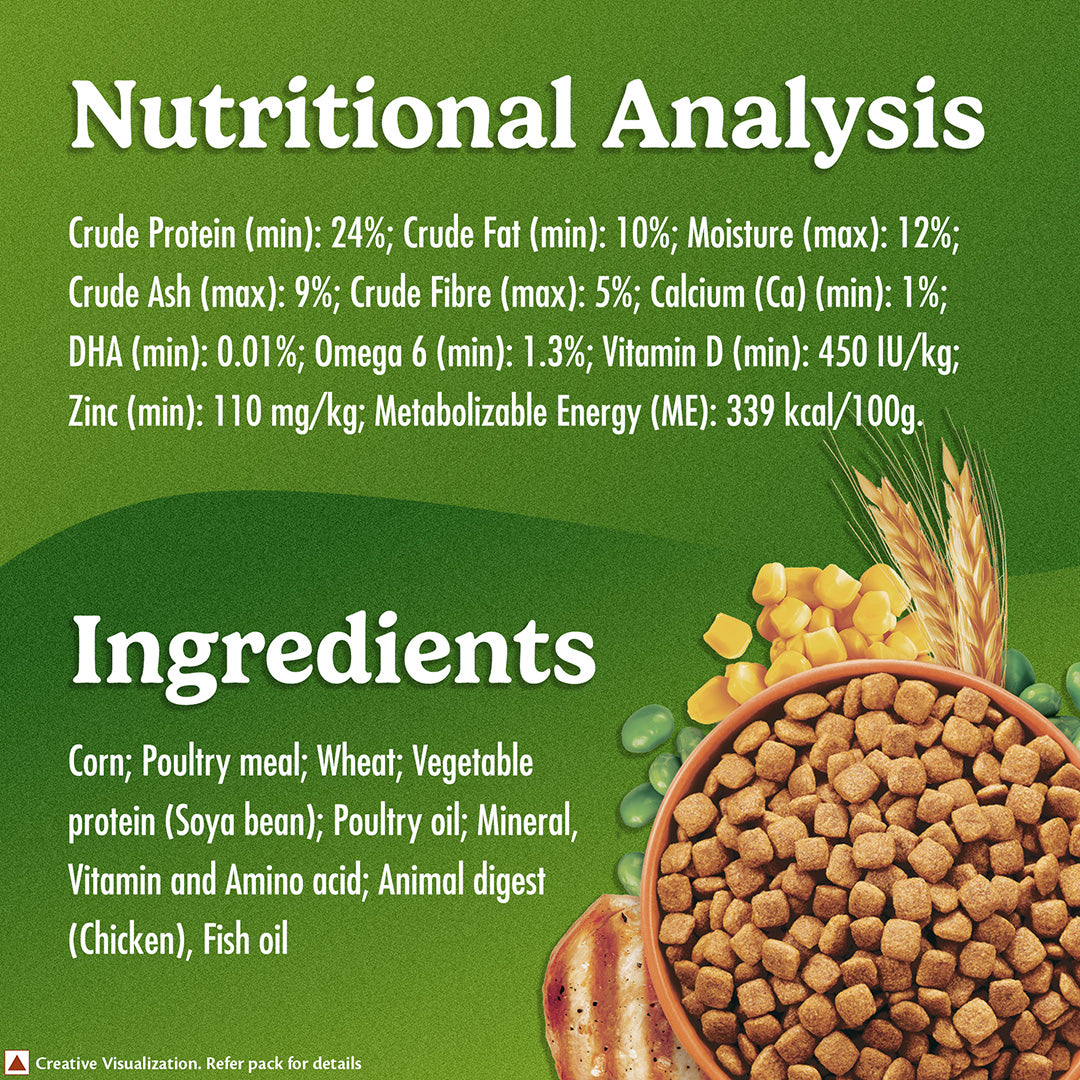 Purina Friskies Chicken Puppy Food, Dry Puppy Food, Balanced Nutrition, 2.5 kg