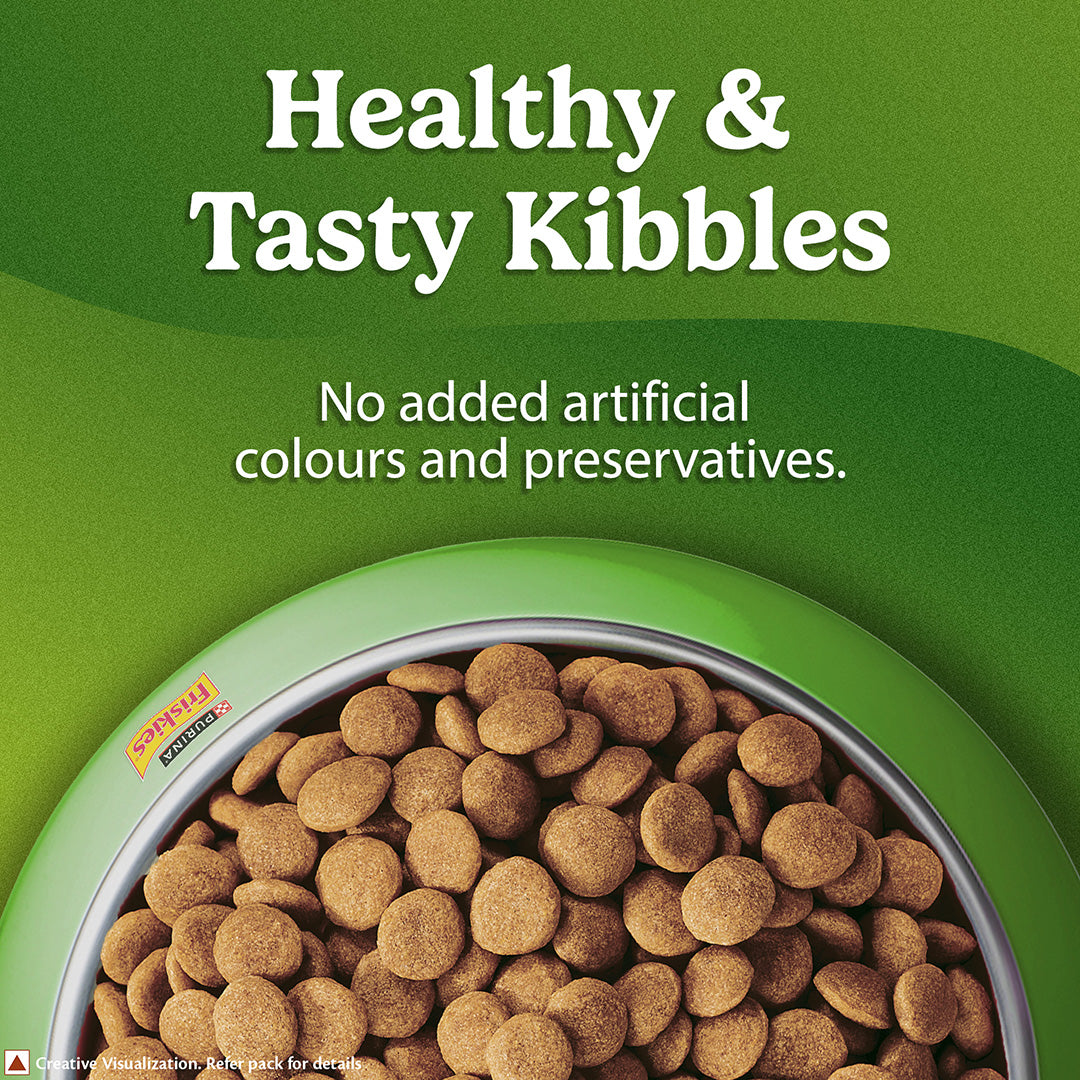 Purina Friskies Meat Adult Dog Food, Dry Dog Food, Balanced Nutrition, 2.5 kg
