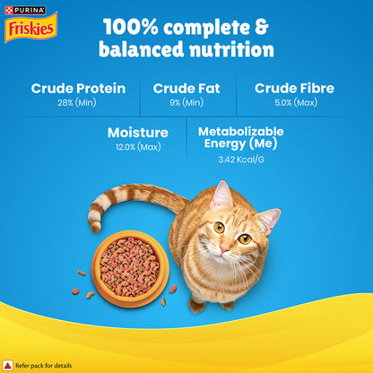 Purina Friskies Seafood Sensations Adult Dry Cat Food, 6kg, Contains Tuna, Salmon, Snapper, Crab & Shrimp Flavours