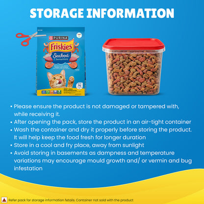 Purina Friskies Seafood Sensations Adult Dry Cat Food, 6kg, Contains Tuna, Salmon, Snapper, Crab & Shrimp Flavours