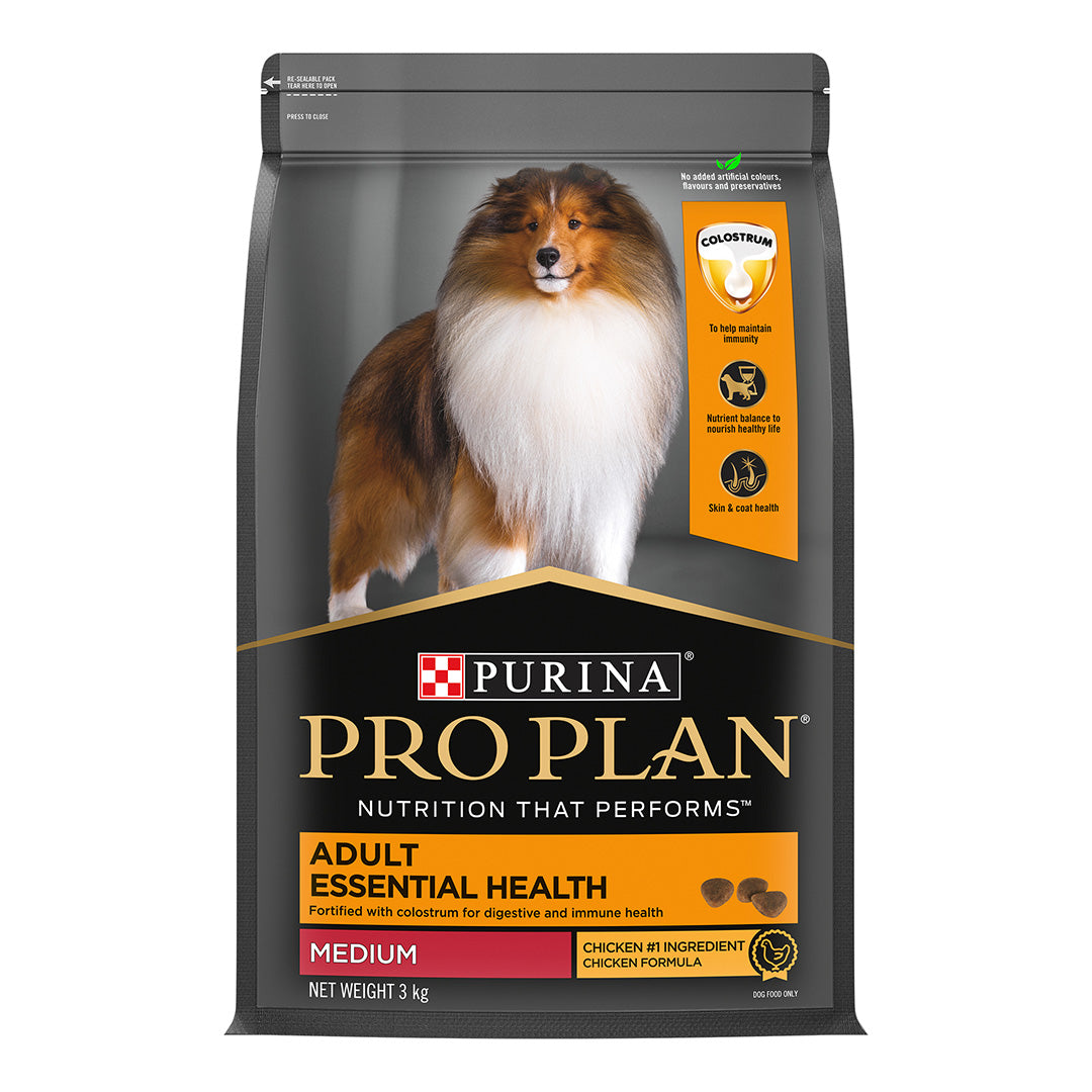 Purina Pro Plan Adult Dog Kibble Food for Medium Sized Dogs, 3Kg Pack
