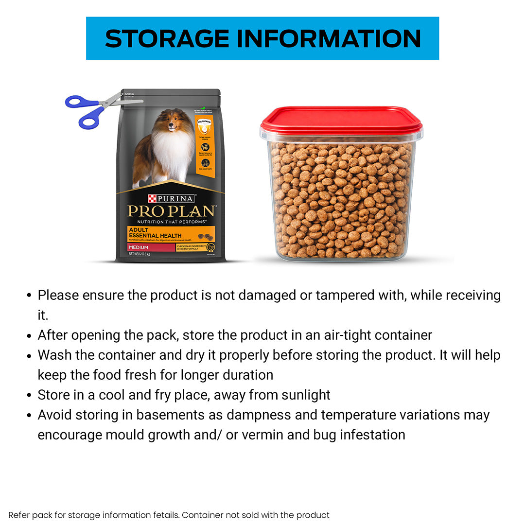 Purina Pro Plan Adult Dog Kibble Food for Medium Sized Dogs, 3Kg Pack