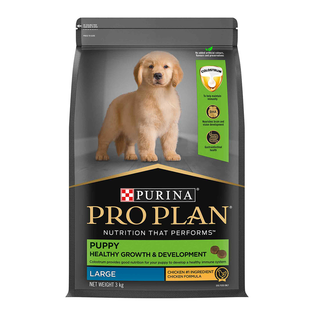 Purina Pro Plan Puppy Kibble Food for Large Sized Dogs, 3Kg Pack