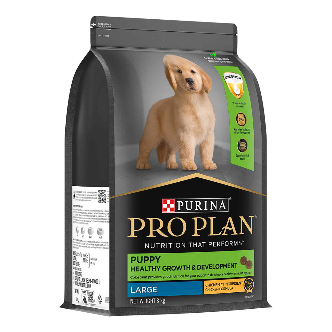 Purina Pro Plan Puppy Kibble Food for Large Sized Dogs, 3Kg Pack