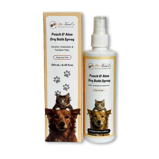 Robyn & Travis Co Peach & Aloe Dry Bath Spray | For Dogs & Cats