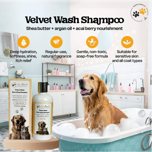 Robyn & Travis Co Velvet Wash Nourishing Shampoo | For Dogs & Cats
