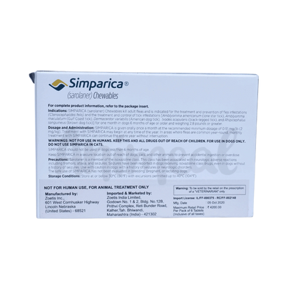 SIMPARICA (20-40KG) DOG TABLET - Animeal