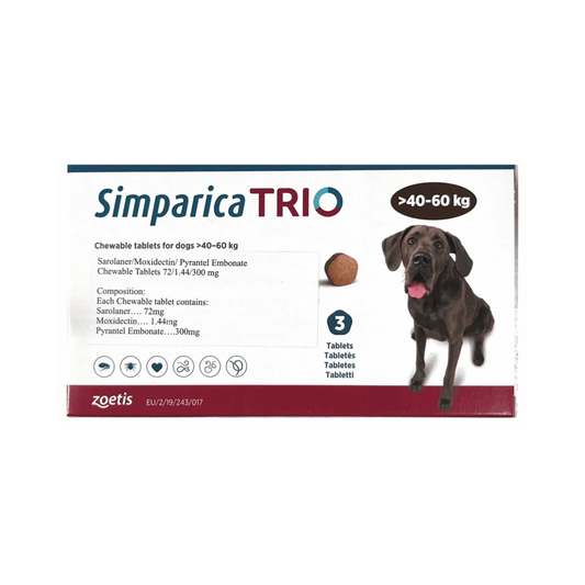 SIMPARICA TRIO (40KG TO 60KG) TABLET - Animeal