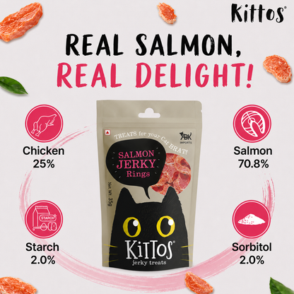 Kittos Salmon Rings Cat Treat, 35 gm