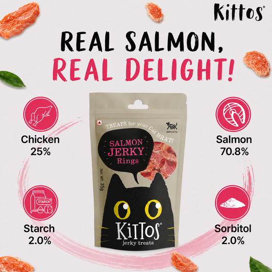 Kittos Salmon Rings Cat Treat, 35 gm