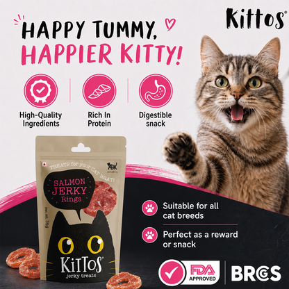 Kittos Salmon Rings Cat Treat, 35 gm