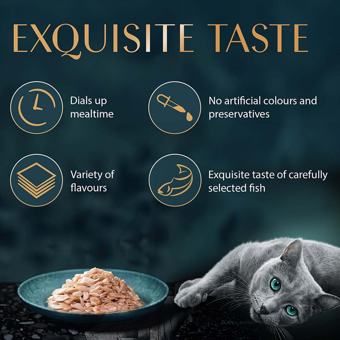 Sheba Rich Premium Adult (1+ Years) Wet Cat Food, Fish with Sasami Flavour, 35 g Pouch, High-moisture wet food for healthy hydration