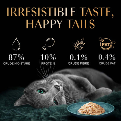 Sheba Rich Premium Adult (1+ Years) Wet Cat Food, Maguro & Bream Flavour, 35 g Pouch, High-moisture wet food for healthy hydration