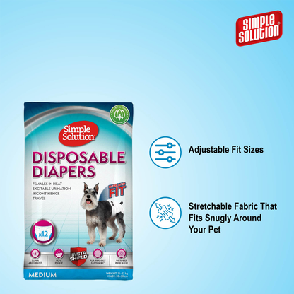 Simple Solution Disposable Diapers Medium: 38-58cm, 12pcs