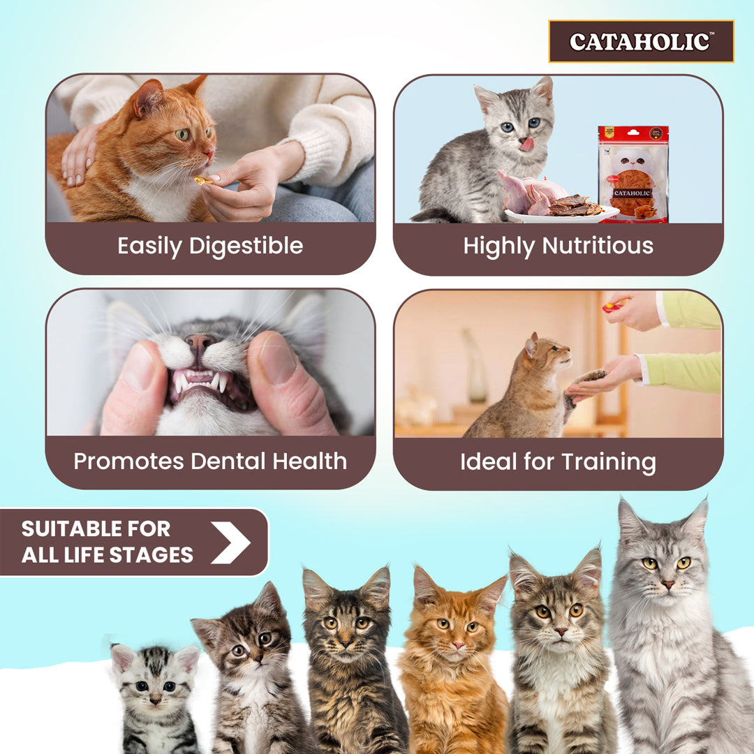Cataholic Soft Chicken Jerky Sliced