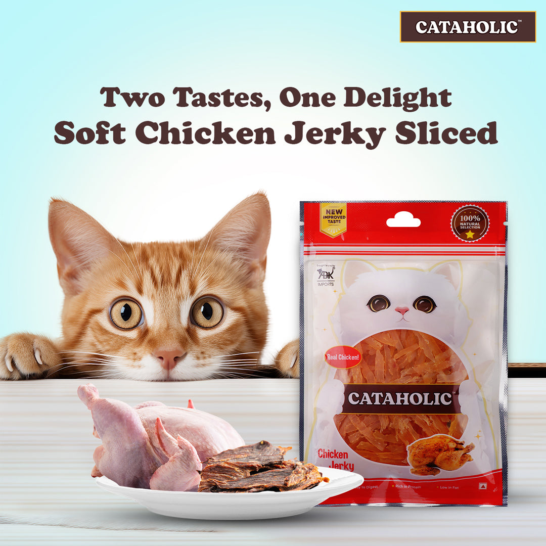 Cataholic Soft Chicken Jerky Sliced