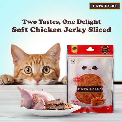 Cataholic Soft Chicken Jerky Sliced
