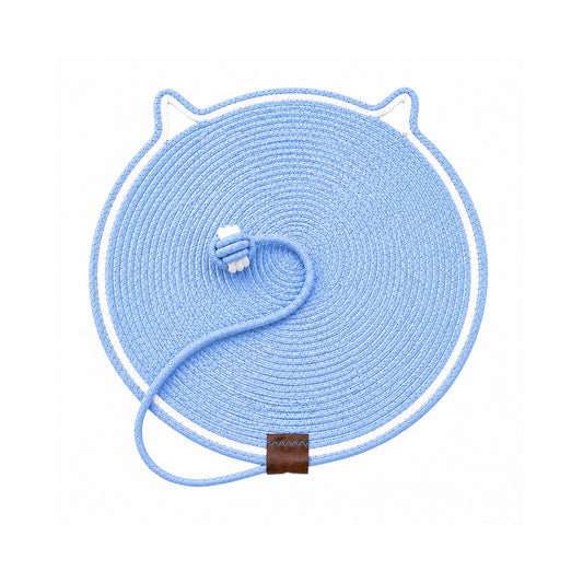 Talking Dog Club - Cat Rope Mat - Blue